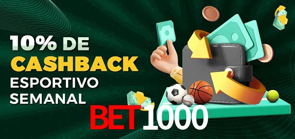 10% de bônus de cashback na BET1000