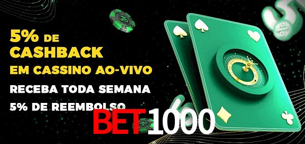 Promoções do cassino ao Vivo BET1000